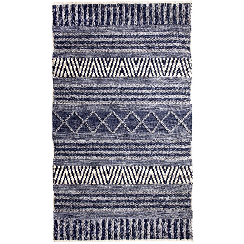 Dynamic Rugs  91003-108 Heirloom 2 Ft. X 4 Ft. Rectangle Rug in Blue/Ivory